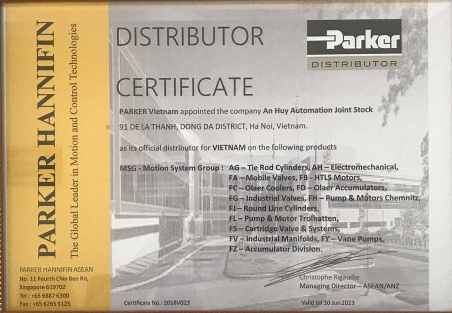 Certificate-parker